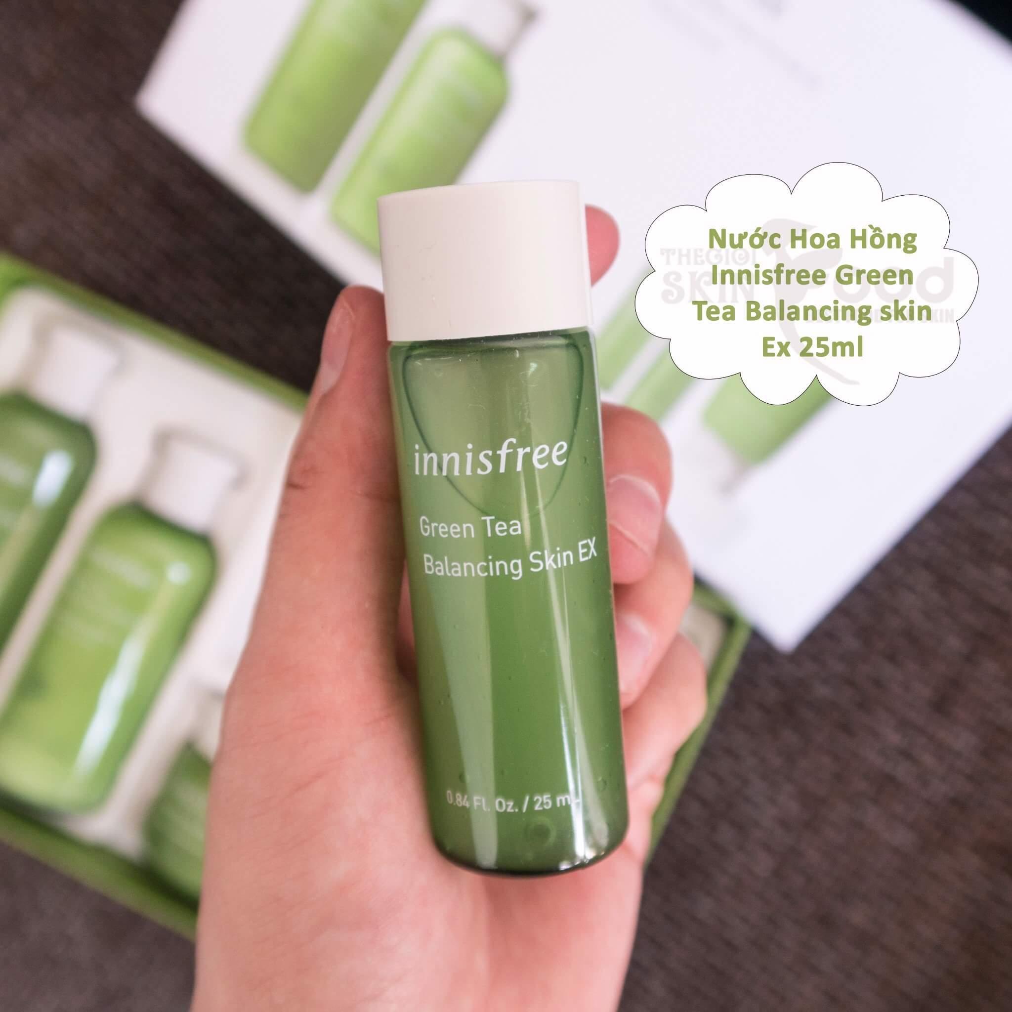 Nước hoa hồng Innisfree Green Tea Balancing Skin - 25ml-hanashops